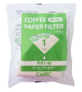 Cafec 962522600877 Cup 1 Traditional Paper Filter For Specialty Coffee - V60 01 Size P