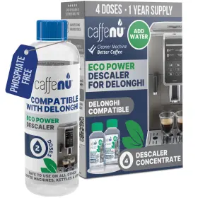Cfcd002del Caffenu Delonghi Descaling Solution - 2 Bottles For Coffee Machines 4 Uses