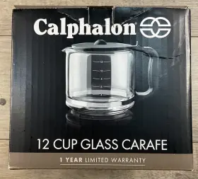 He120gcac Calphalon 12 Cup Glass Carafe Fits Quick Brew Maker Replacement New