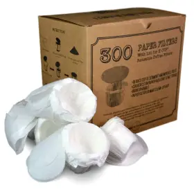 Canfly 719936980699 Disposable K-cup Paper Filter With Lid For Keurig Single Cup Coffer Filters C
