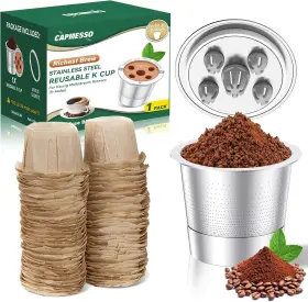 Capmesso 445013965930 Disposable Coffee Filters 100 Count And 2 Reusable K Cups For Keurig 2025