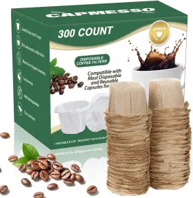 Capmesso 705353436246 Disposable Coffee Paper Filters Replacement Kerig Filter Compatible