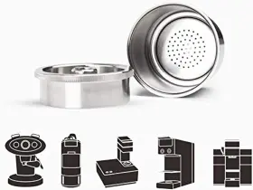 Capsulone 445011753744 Refillable Coffee Capsule Reusable Iperespressp Pod Filter Fit F