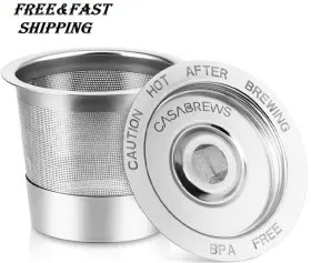 Casabrews 860011581826 Reusable K Cups Coffee Pods For Keurig Universal Stainless Steel R