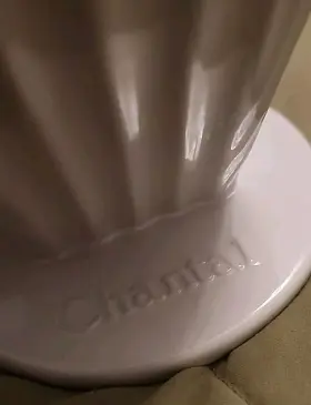 Chantal 088818106923 Ceramic Pour Over Coffee Dripper 8 Ounces White Excellent #3