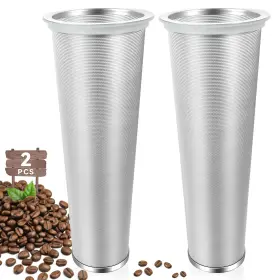 Filter-64-32 Chayufun 2 Pcs Cold Brew Coffee Filter 304 Stainless Steel Food Grade Maker Tea