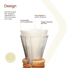 Chemex 028068001098 Bonded Filter - Half Moon 100 Ct 2 Pack Exclusive Packaging #2