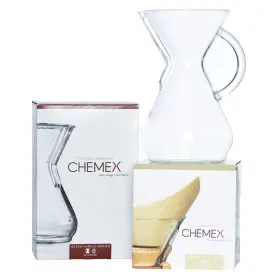 Acx11100213 Chemex Bundle - 8-cup Glass Handle Series 100 Ct Square Filters Exclusive Packaging