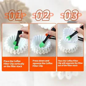 Wscilp-01 Chengmailiaorubaihuoyouxiangongsi 2 Pack Coffee Filters Separator Tool Cilp Use For All Kinds #3
