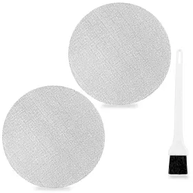 A-2p-filters-screen Ckanday Brush-us 2 Pack 53.5mm Puck Screen With 1 Cleaning Brush Espresso Filter Ult