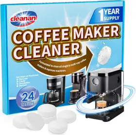 Cleanan 313043530558 Coffee Maker Cleaner And Descaling Tablet - 24 Pack Removes Limescale Deep Cle