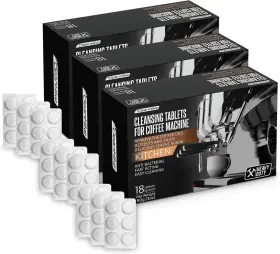 Cleanhike 445009324383 Espresso Machine Cleaning Tablets - Heavy Duty 54 Tabs For Breville Jura Mie