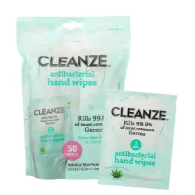 Cleanze 742797906652 Antibacterial Hand Sanitizing Individual Wipe Packets 50 Unscen