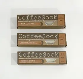 Coffeesock 645789405969 Reusable Organic Cotton Nut Milk Filter Lot Of 3 Fits 64 Oz Mason Jar