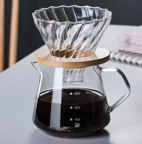 Cofisuki 797241769727 Pour Over Coffee Maker 20 Oz /600ml Glass Carafe Server With