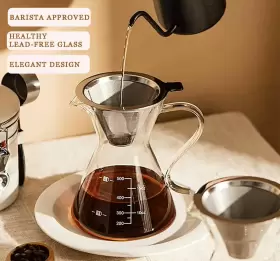 Cofisuki 797241771423 Pour Over Coffee Maker - Elegant Drip With Reusable Sta #2