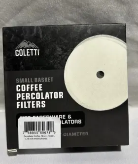 Coletti 768855806719 Coffee Percolator Filters Fits Farberware And Enamel Small Basket 100 Pc