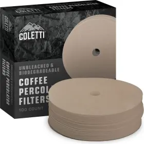 Coletti 850044612048 Percolator Coffee Filters For Camping Makers Natural Mesh 100-pack