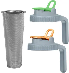 Connyam 730756980799 Cold Brew Coffee Maker - 2 Quart 64 Oz Strainer Mesh Filter With 2pc
