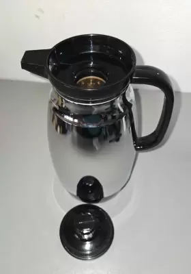 Corning 027661001030 Crown Thermique 1984 Steel/chrome Thermal Coffee/water Carafe #3