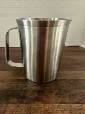 396-900 Crate And Barrel 16oz 480ml Stainless Steel Milk Steaming Frothing Jug #2