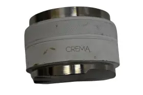 100-413-69 Crema Stainless Steel Aluminum Coffee Distributor Leveler And Hand Tamper White