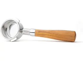 Crema Coffee Products 850033259025 - 54mm Bottomless Naked Portafilter With Olivewood Handle