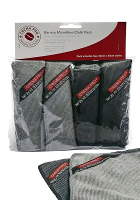 Crema Pro 328603001813 Barista Micro Cloth 4 Pack Make The Coffee Or Espresso Accessories Easy &