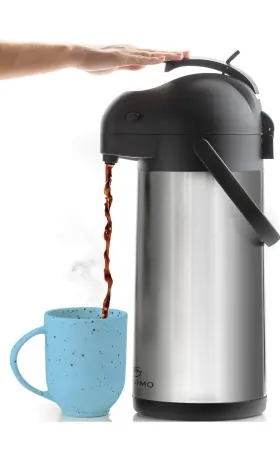 2958445 Cresimo Coffee Carafe With Pump 102oz/3l Airpot 12hours Large Hot Cocoa Dispenser