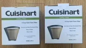 Dcc-450 Cuisinart 086279011534 Gtf-4 Gold Tone Filter For Coffee Maker Set Of 2