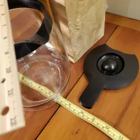 7918fa Cuisinart Oem Coffee Maker Replacement Glass Carafe 12 Cup Pot 6.5 Inch Tall 5.5 W #3
