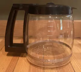 Dcc-500 Cuisinart 12 Cup Coffee Maker Part Glass Carafe And Lid Black Trim
