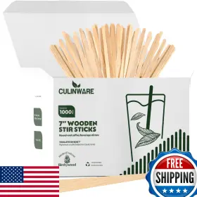 B076tp8d8x Culinware Birch Wood Coffee Beverage Stirrers 7 Inch 1000 Pack Eco-friendly Drink Mixers