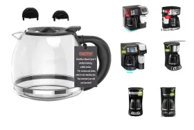 49902 Cupall 768492857822 Coffee Machine Replacement 12cup Glass Carafe Fit With Hamilton Beach 49902/