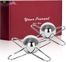 Darege 313023946959 2 Pcs Espresso Coffee Cooler With Reusable Ice Frozen Balls Stainless St