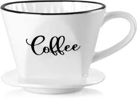 14cw Dayyet Pour Over Coffee Maker Ceramic Dripper Easy Manual Slow White