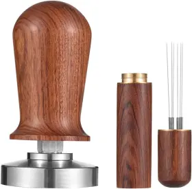 Yoz3312505228158ll Decdeal 51mm Espresso Tamper And Stirrer Set With Stainless Steel Base