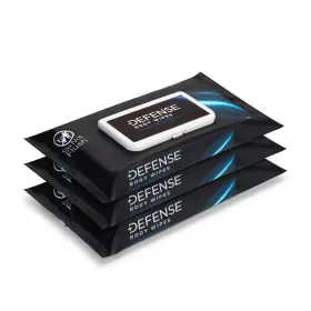 Mmdefensewipesflat3pack Defense Soap Natural Body Wipes With Tea Tree Oil For Gym Camping Wrestling 40 Count