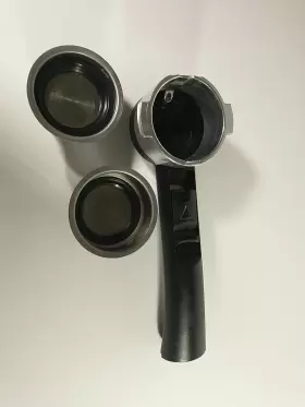 7332173100 Delonghi Ec-155 Espresso Maker Portafilter Handle With 1 And 2 Cup Baskets Oem #2