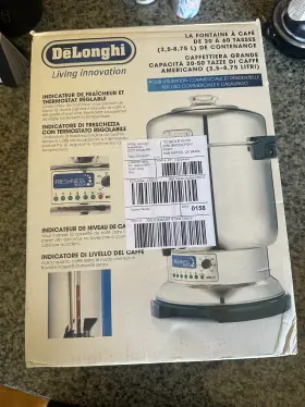 Dcu50t Delonghi Deluxe Stainless Steel Percolater Coffee Urn 50cup Hot Dispenser
