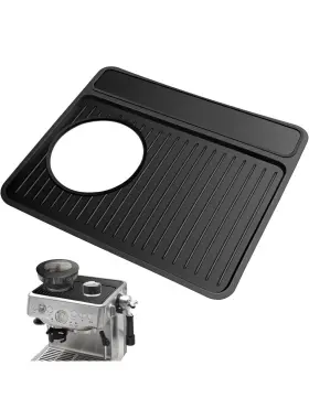 K1-082 Dianrui Black Tamping Mat For Breville 870xl/880 Espresso Tamper Silicone Liner Used