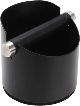 Dibtsa 799445191182 Espresso Knock Box Stainless Steel Coffee Grounds Black