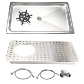 Os0099-1 Dibtsa Glass Rinser Stainless Steel Espresso Cup Pitcher Sink With Spray Dra