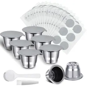 Didaey 295151590140 Reusable Espresso Capsules For Nespresso Machines - Stainless Steel Pods 6