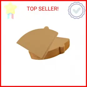 Dingkei 768484773680 V60 Coffee Filters Cone #2 Natural Unbleached Pour Over