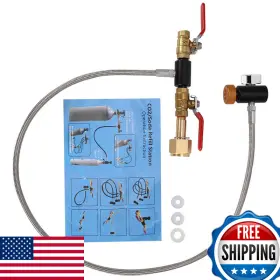Diyeeni B082pfvw75 G1/2 Co2 Cylinder Refill Adapter Hose For Filling 36 Gauge2 Turn On/off