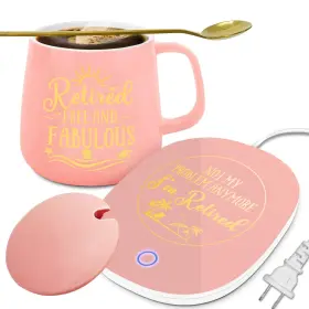 Dolficy 891893218084 Retirement Gift For Woman Gifts Coffee Mug Warmer And Retired