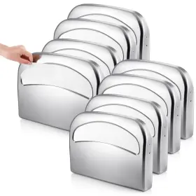 Domensi-gen-sdf543 Domensi 8 Pcs Stainless Steel Toilet Seat Cover Dispenser Commercial Wall