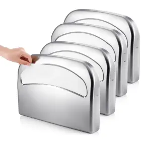 Domensi-gen04ca620vq Domensi 4 Pcs Stainless Steel Toilet Seat Cover Dispenser Commercial Silver