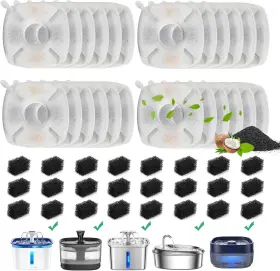 Db10005 Dooob 48 Pcs Cat Water Fountain Filter 24 Packs White And Black